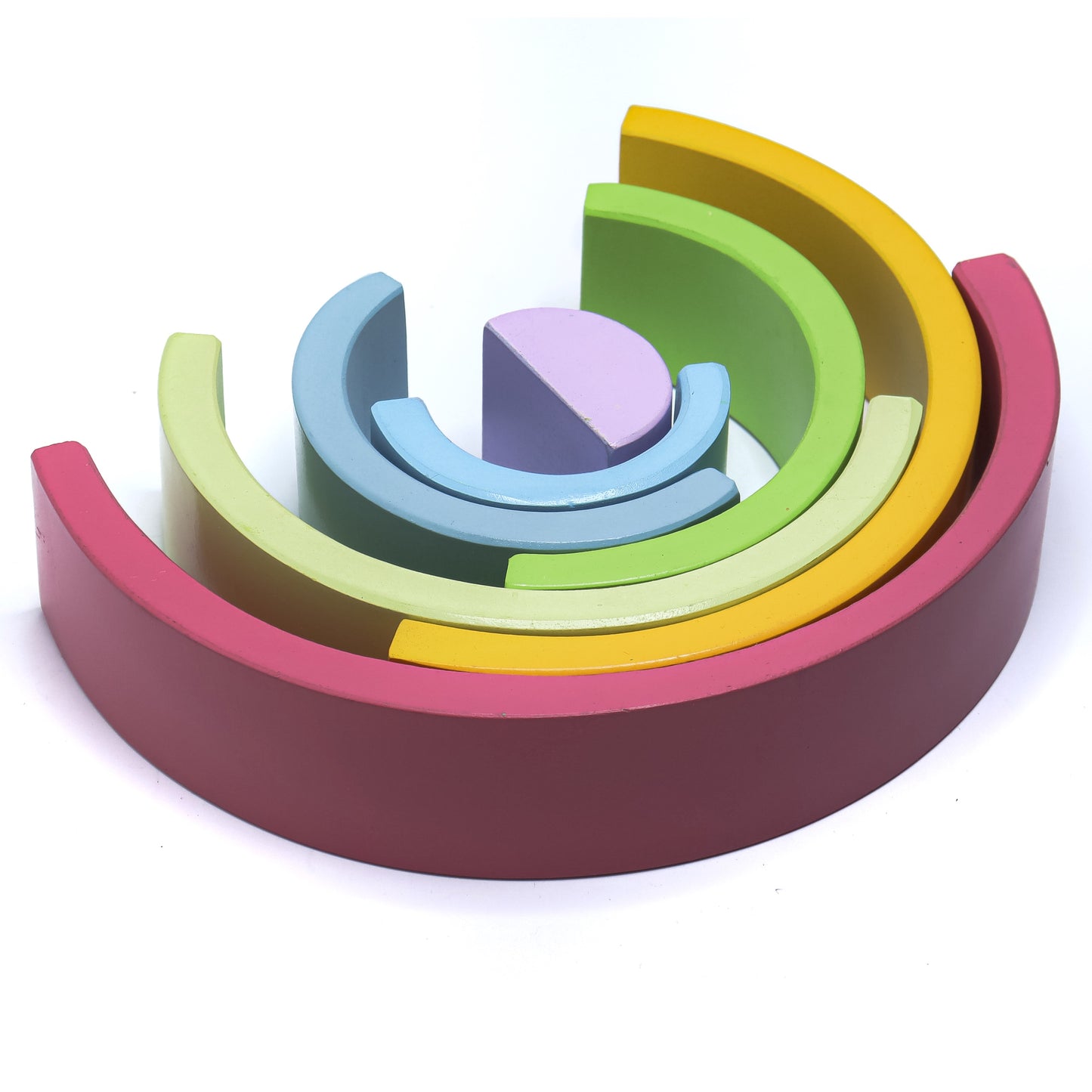 Rainbow Stacking Tunnel Blocks/Puzzle - Pastels