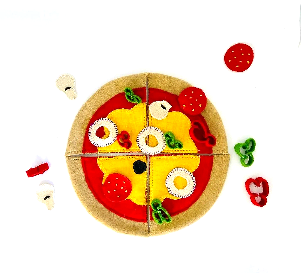 Felt cheap pizza set