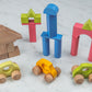 Wooden Building Blocks and Cars Combo Gift Set (23pc)