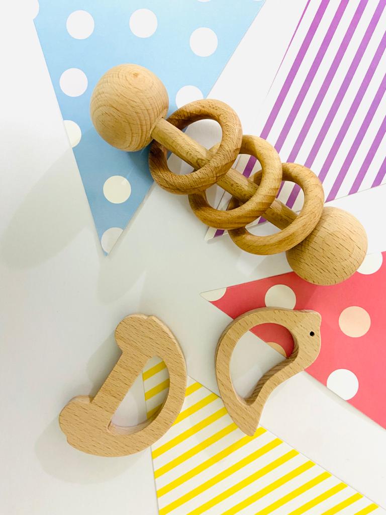 New born Gift Set - Rattle and Teether Combo