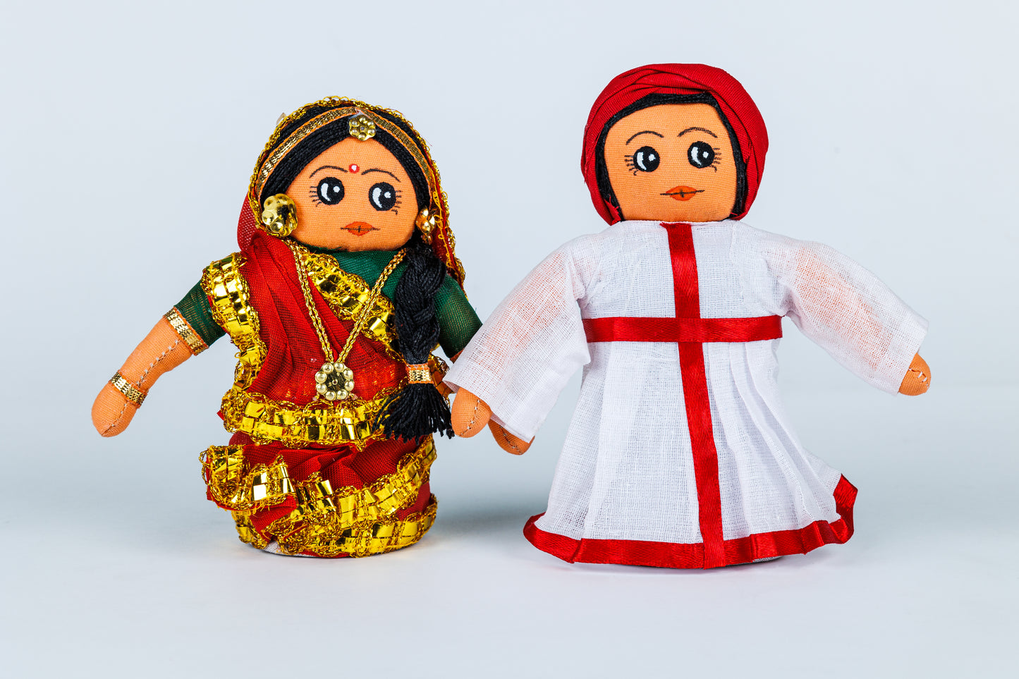 Traditional Gujarati Couple - Handmade Cloth Doll