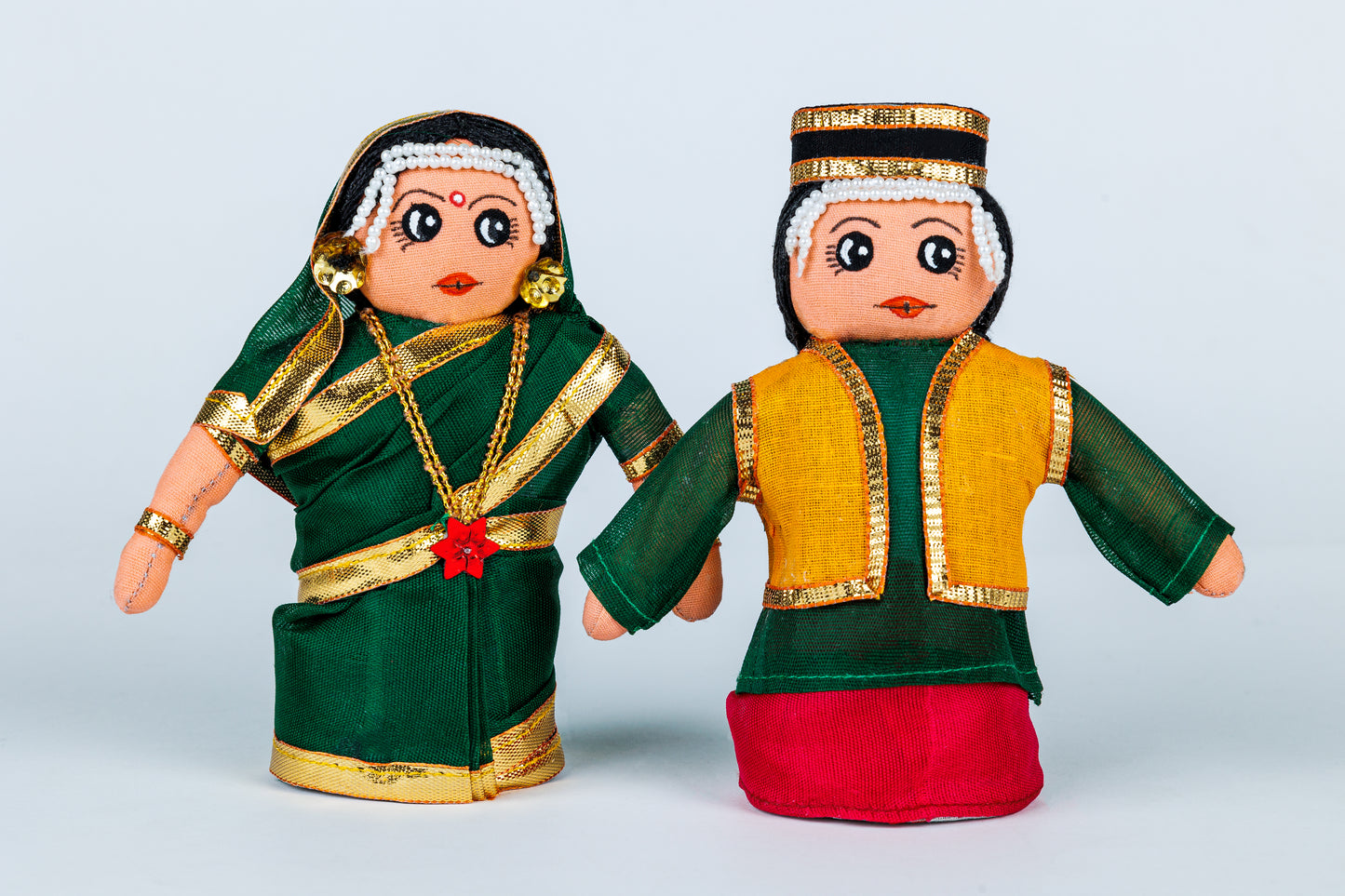 Traditional Maharashtrian Couple - Handmade Cloth Doll