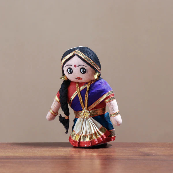 Bharatnatyam Dance Costume doll - Handmade