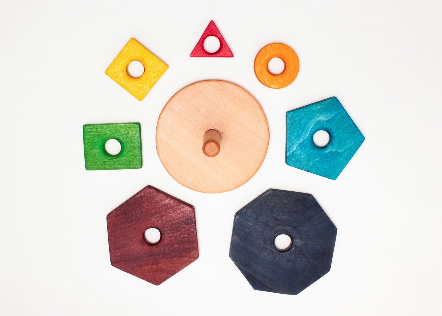 Montessori Inspired Geometric Shapes Stacker