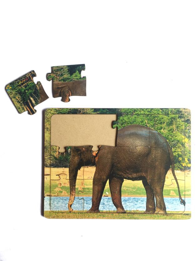 Montessori Jigsaw Puzzle Indian National Heritage Animal Elephant