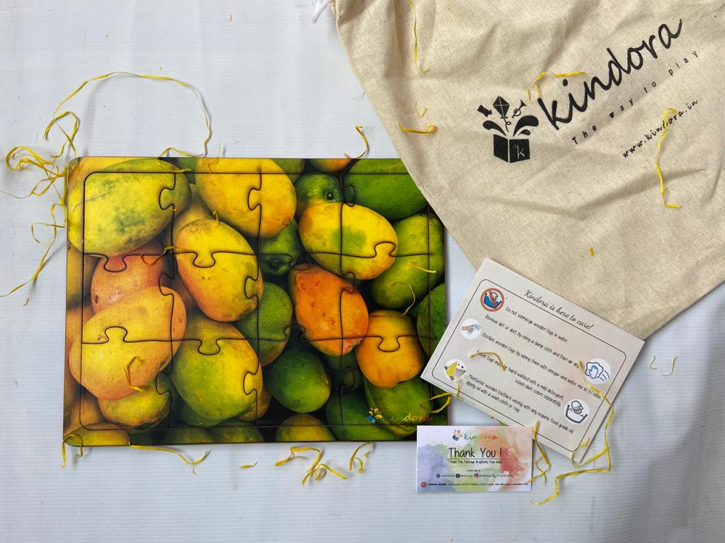 Montessori Jigsaw Puzzle Indian National Fruit Mango