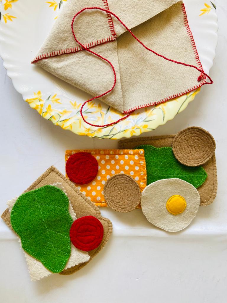 Sandwich Fabric  Toy Pretend Play Set