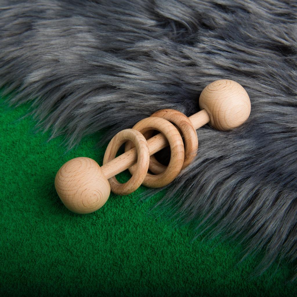 baby rattle with rings