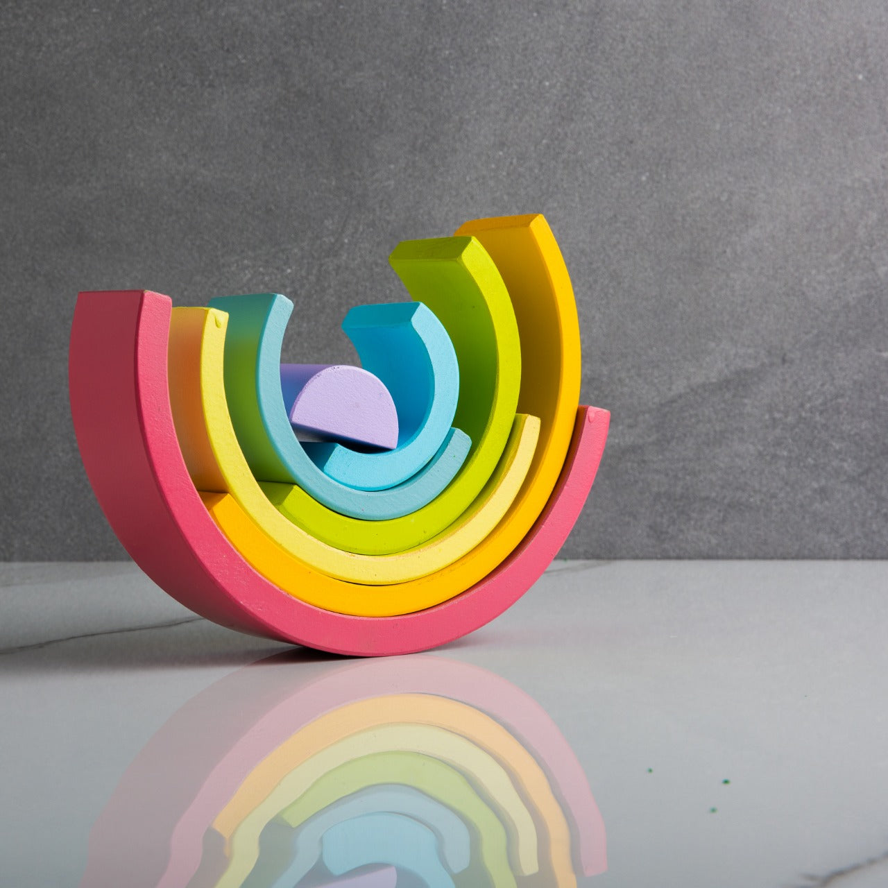 Rainbow Stacking Tunnel Blocks/Puzzle - Pastels