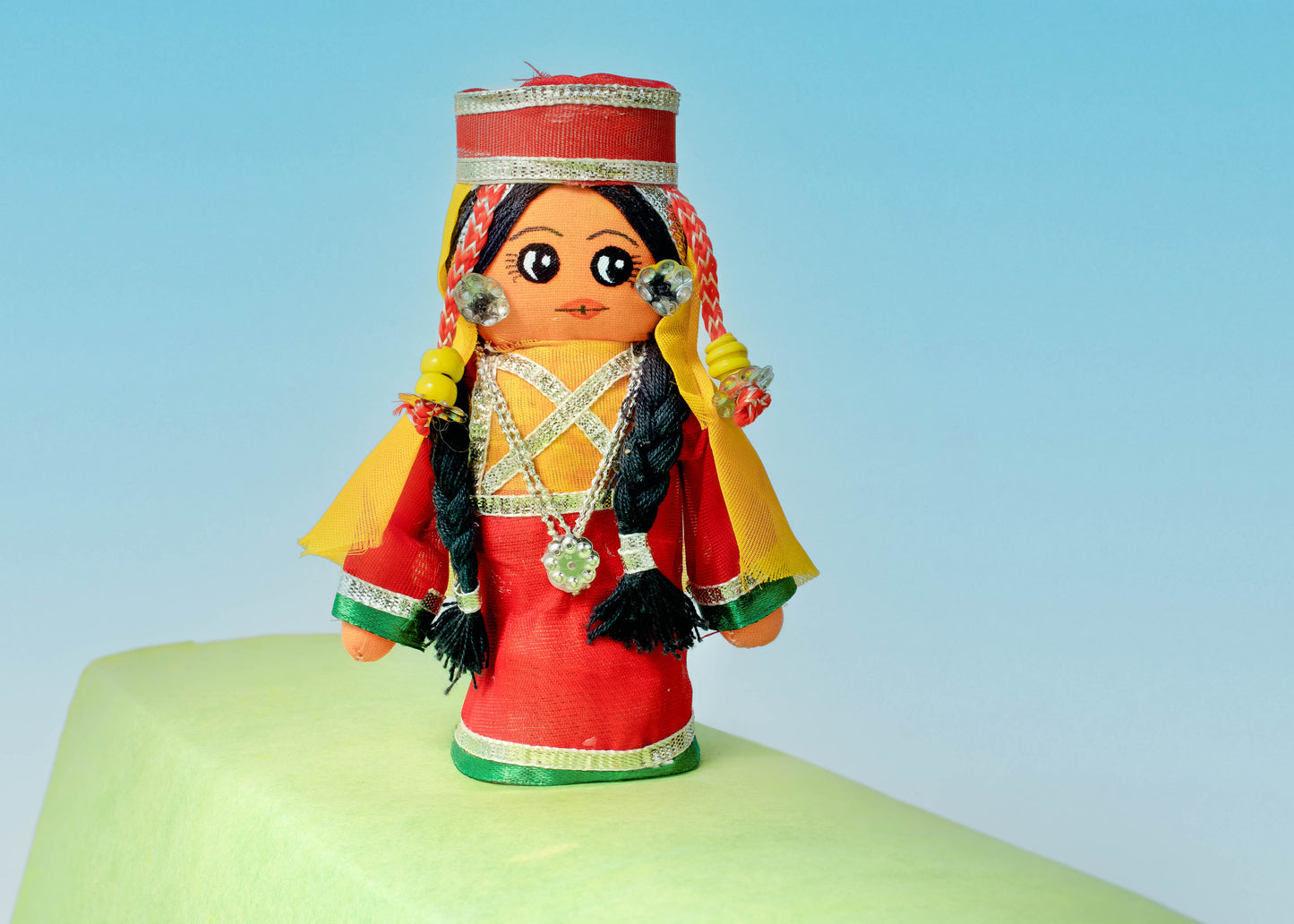 Traditional Kashmiri Costume - Handmade Cloth Doll