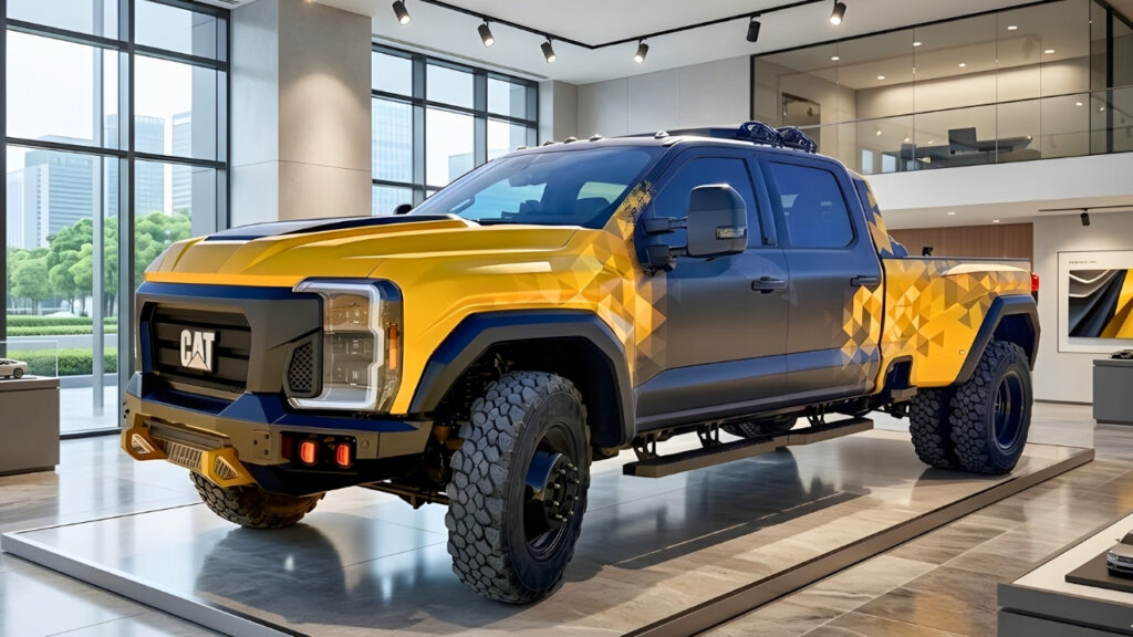 Caterpillar lanza su primera pickup diésel: una Ford Super Duty rebautizada con dron y tecnología IA